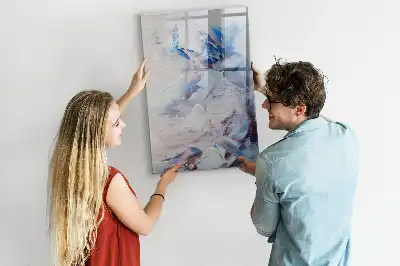 Magnetisk whiteboard med malerisk abstrakt motiv