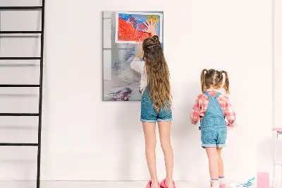 Magnetisk whiteboard med malerisk abstrakt motiv