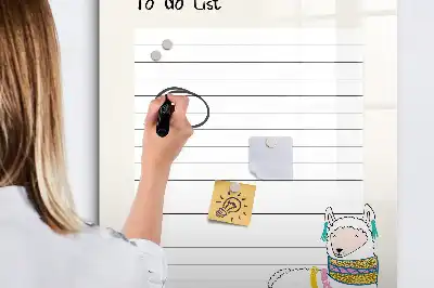 Magnetisk whiteboard til ønskeliste magnetisk tørresletteboard