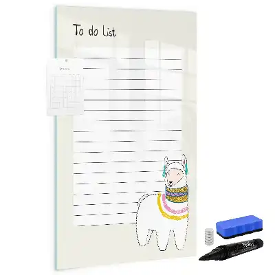 Magnetisk whiteboard til ønskeliste magnetisk tørresletteboard