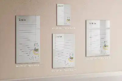Magnetisk whiteboard til ønskeliste magnetisk tørresletteboard