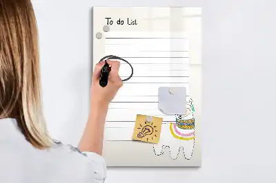 Magnetisk whiteboard til ønskeliste magnetisk tørresletteboard