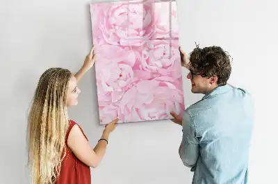Magnetisk opslagstavle med motiv af sommerblomster