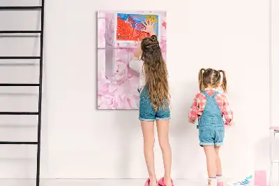 Magnetisk opslagstavle med motiv af sommerblomster