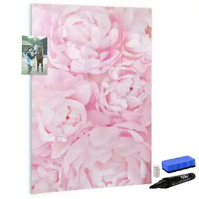 Magnetisk opslagstavle med motiv af sommerblomster