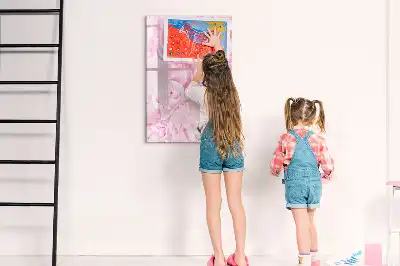 Magnetisk opslagstavle med motiv af sommerblomster