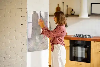 Magnetisk whiteboard med farvestænk