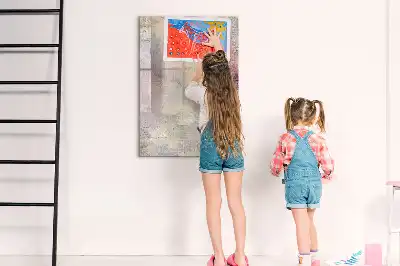 Magnetisk whiteboard med farvestænk