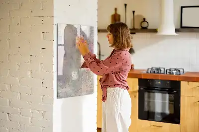 Magnetisk whiteboard med farvestænk