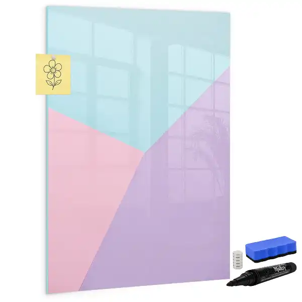Magnetisk whiteboard med pastelmønster
