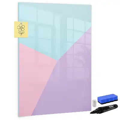 Magnetisk whiteboard med pastelmønster
