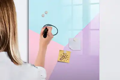Magnetisk whiteboard med pastelmønster