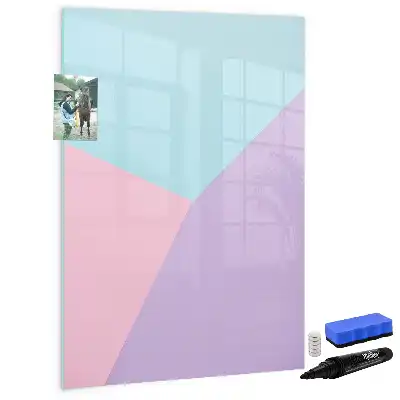Magnetisk whiteboard med pastelmønster