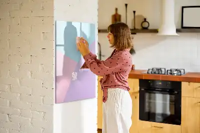Magnetisk whiteboard med pastelmønster