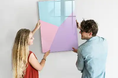 Magnetisk whiteboard med pastelmønster