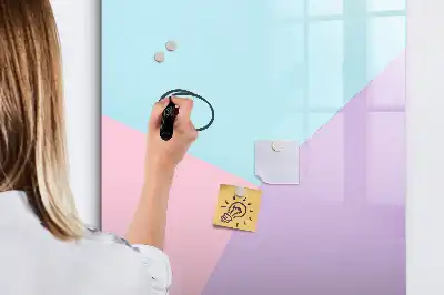 Magnetisk whiteboard med pastelmønster