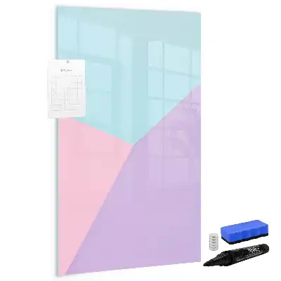 Magnetisk whiteboard med pastelmønster