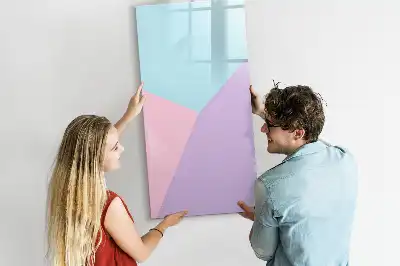 Magnetisk whiteboard med pastelmønster