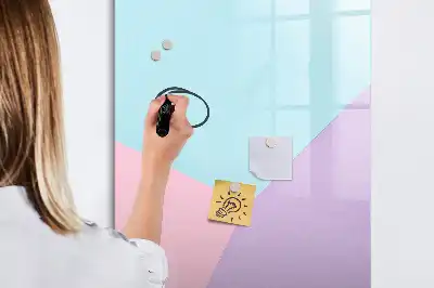 Magnetisk whiteboard med pastelmønster