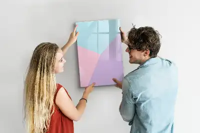 Magnetisk whiteboard med pastelmønster