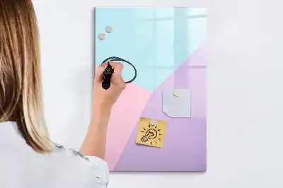 Magnetisk whiteboard med pastelmønster