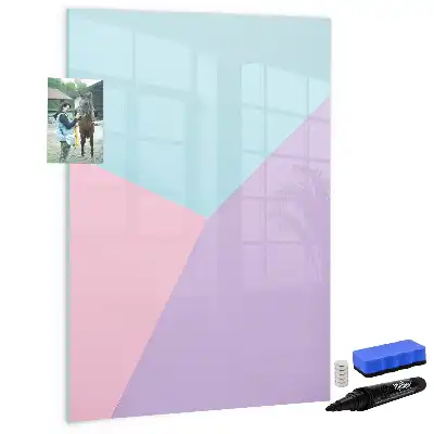 Magnetisk whiteboard med pastelmønster