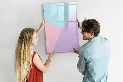 Magnetisk whiteboard med pastelmønster