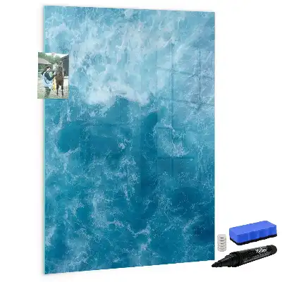 Magnetisk opslagstavle med motiv af hav ocean