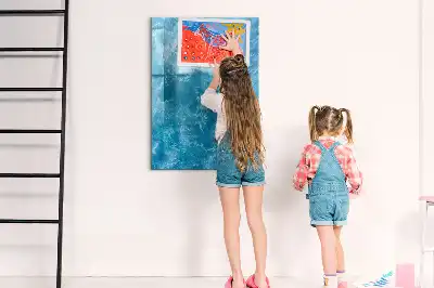 Magnetisk opslagstavle med motiv af hav ocean