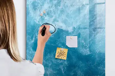 Magnetisk opslagstavle med motiv af hav ocean