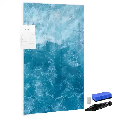 Magnetisk opslagstavle med motiv af hav ocean
