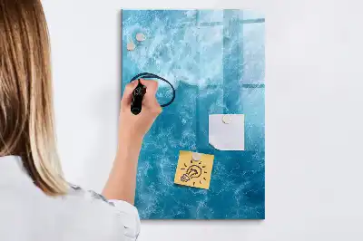 Magnetisk opslagstavle med motiv af hav ocean