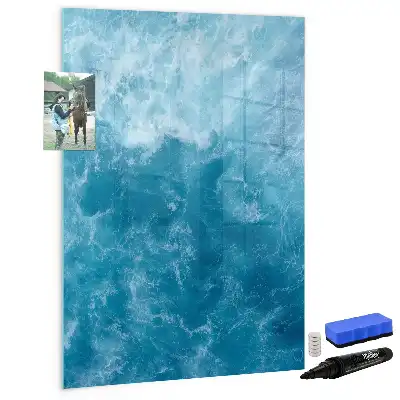 Magnetisk opslagstavle med motiv af hav ocean