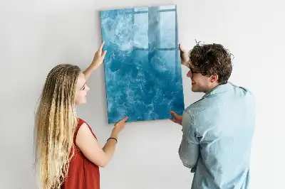 Magnetisk opslagstavle med motiv af hav ocean