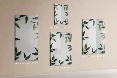 Magnetisk whiteboard med ramme af grønne blade