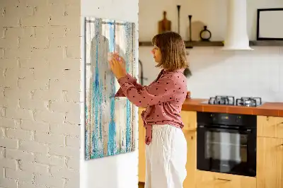 Magnetisk whiteboard i antikt træ
