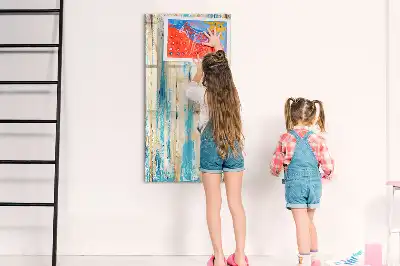 Magnetisk whiteboard i antikt træ