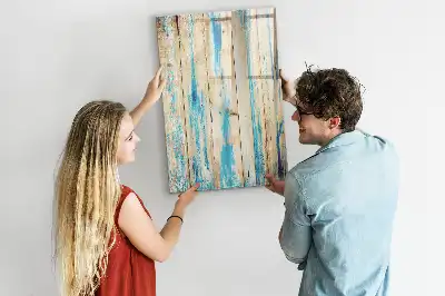 Magnetisk whiteboard i antikt træ