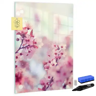 Magnetisk tavle Tørreslette med motiv af forårsblomster
