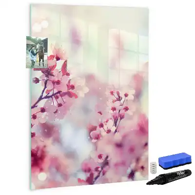 Magnetisk tavle Tørreslette med motiv af forårsblomster