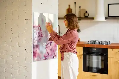 Magnetisk tavle Tørreslette med motiv af forårsblomster