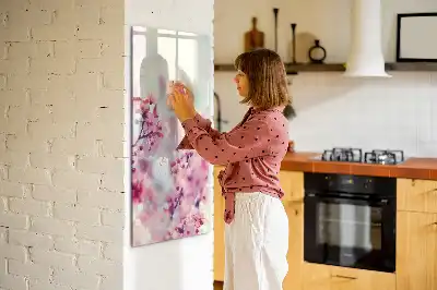 Magnetisk tavle Tørreslette med motiv af forårsblomster