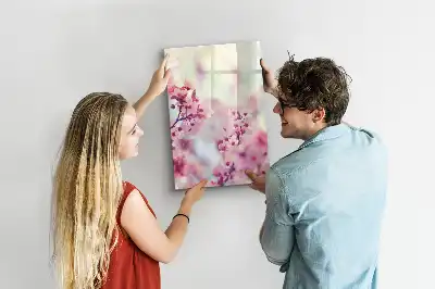 Magnetisk tavle Tørreslette med motiv af forårsblomster