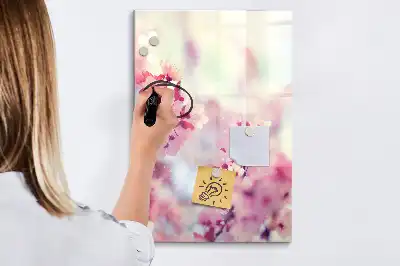 Magnetisk tavle Tørreslette med motiv af forårsblomster