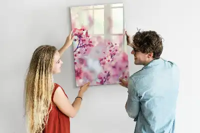 Magnetisk tavle Tørreslette med motiv af forårsblomster