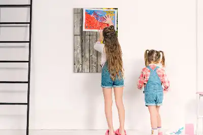 Magnetisk whiteboard motiv af solsikker på træ