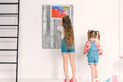 Magnetisk whiteboard i træramme