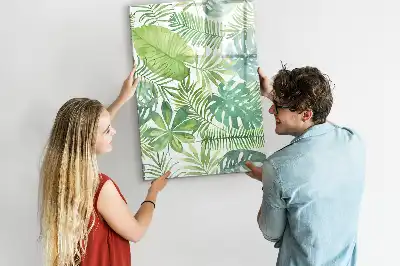 Magnetisk whiteboard med akvarelblade-motiv