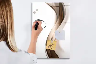 Magnetisk tørresletteboard med bølgeabstraktion