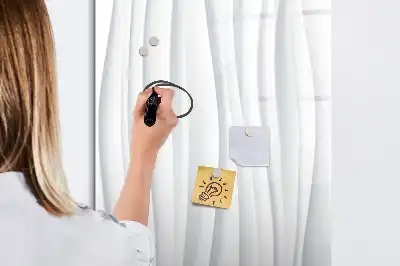 Magnetisk whiteboard med motiv af abstrakte linjer
